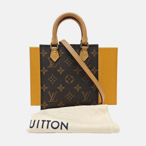 SAC PLAT Mini Monogram Coated Canvas Brown