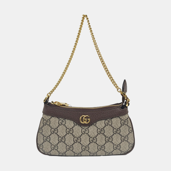Ophidia Mini Monogram Coated Canvas Beige