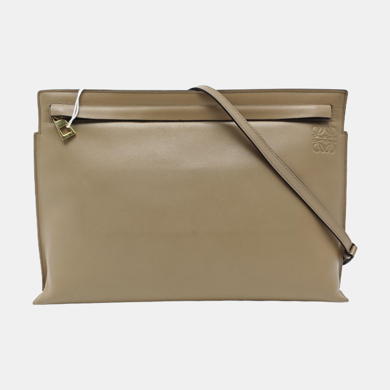 T Pouch Calfskin Beige
