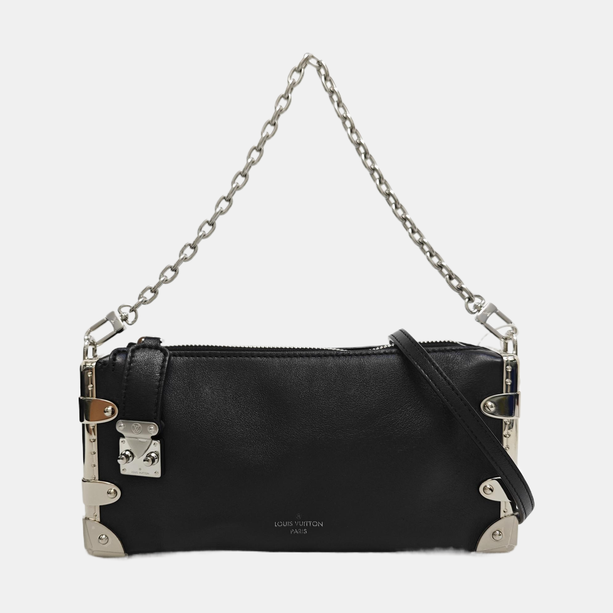 SIDE TRUNK Calfskin Black