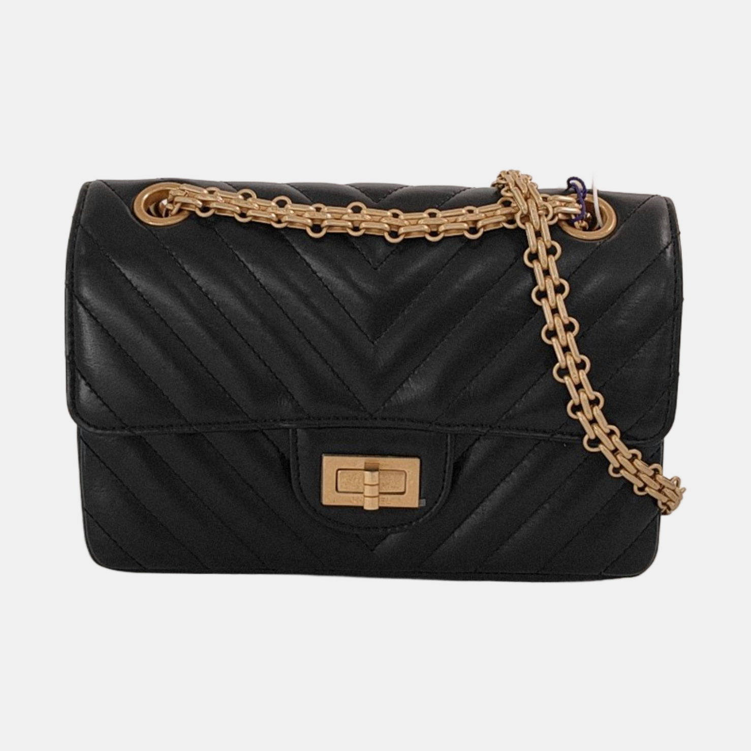 2.55 224 (mini) Quilted Calfskin Black