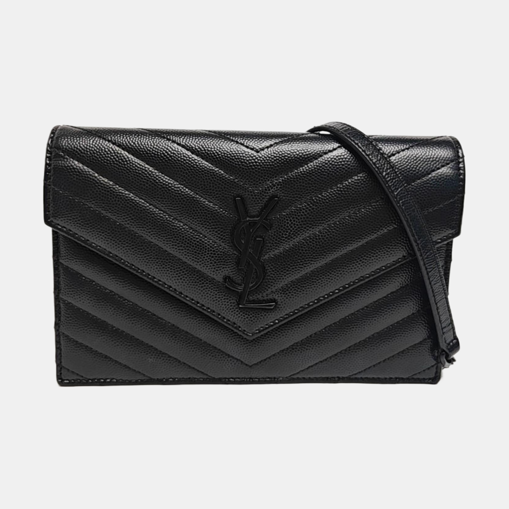 MONOGRAM WOC Chevron Calfskin Black
