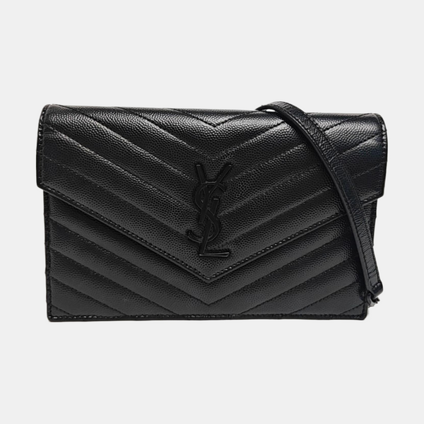 MONOGRAM WOC Chevron Calfskin Black