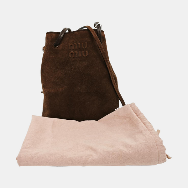 Suede Shoulder Bag Brown