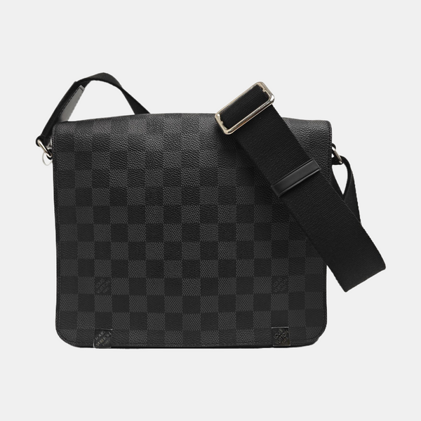 DISTRICT PM Damier Graphite Coated Canvas Gray