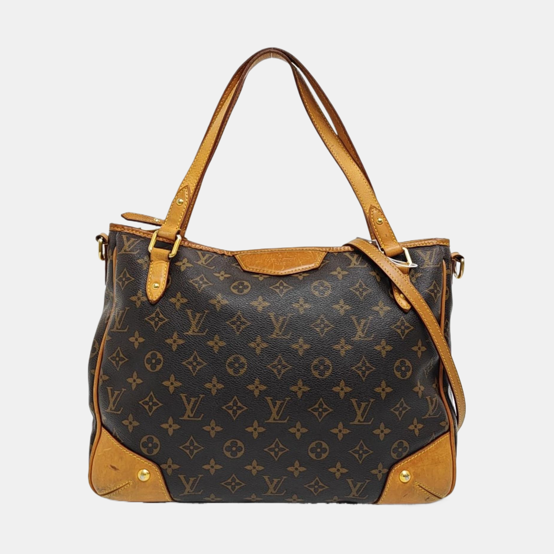 ESTRELA MM Monogram Coated Canvas Brown