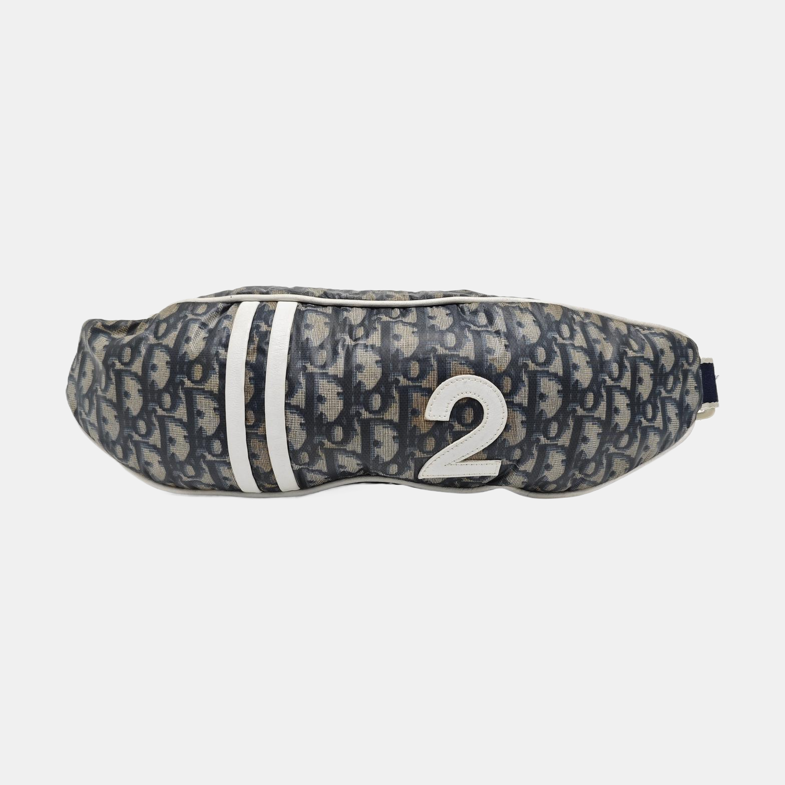 Oblique Fabric Belt Bag Blue