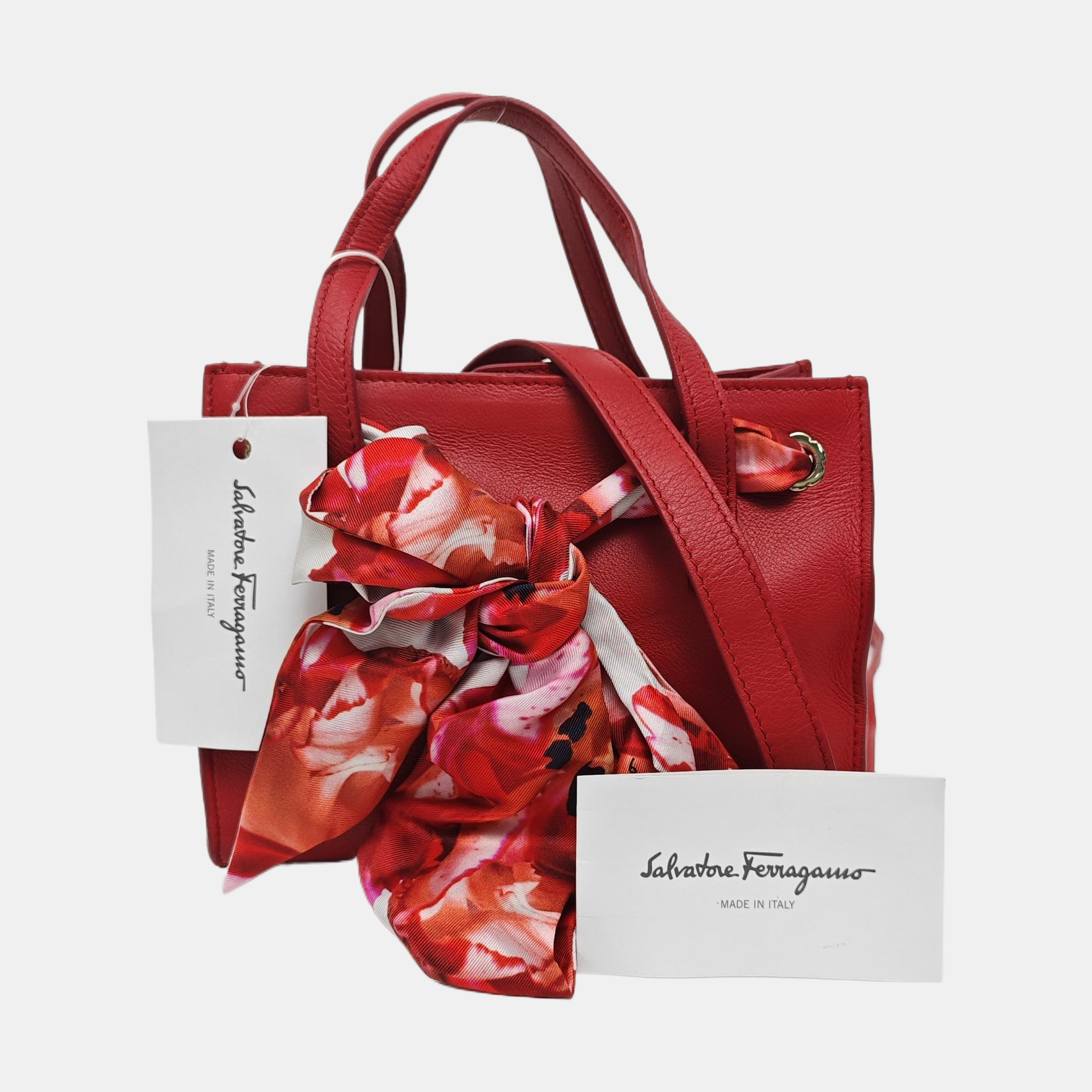 Calfskin Tote Bag Red