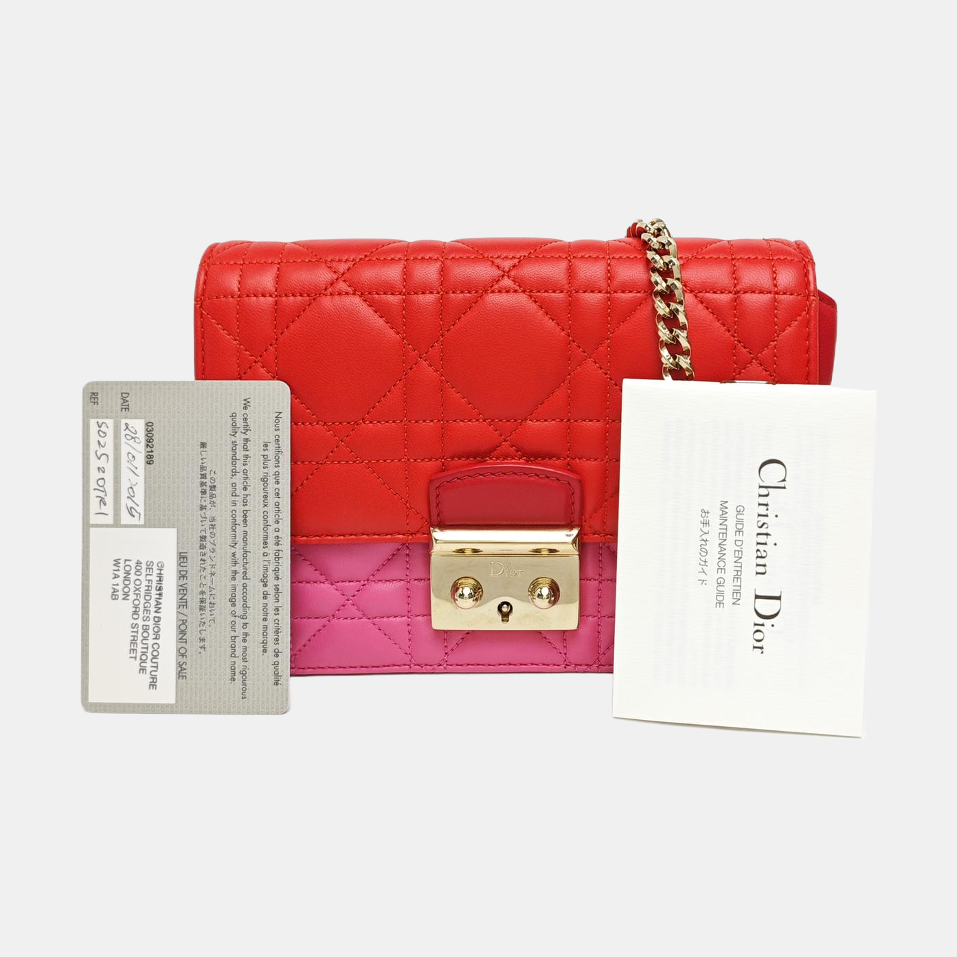 Miss Dior Cannage Lambskin Red