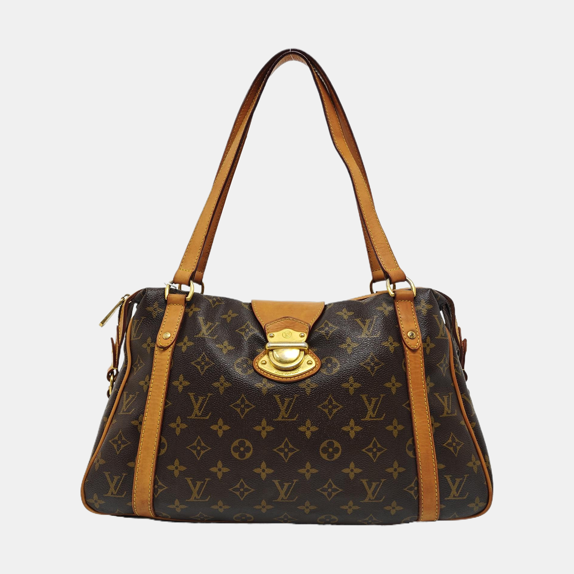 STRESA Monogram Coated Canvas Brown