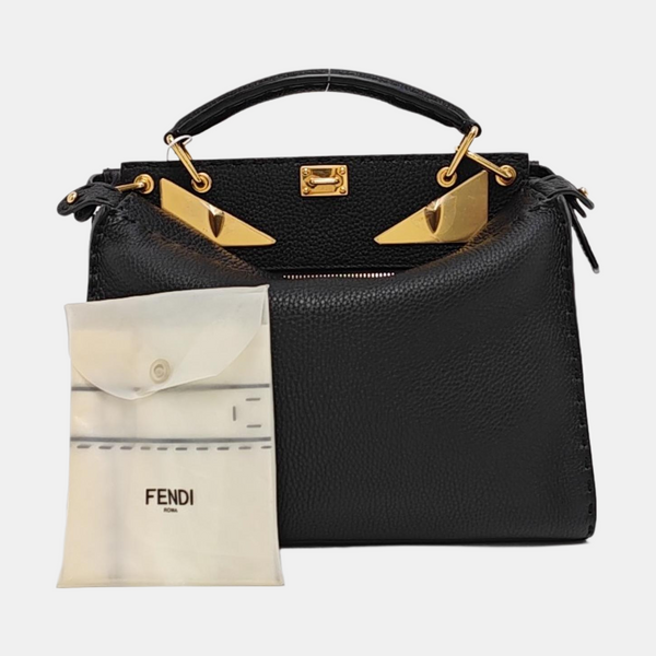 Peekaboo Mini Calfskin Black