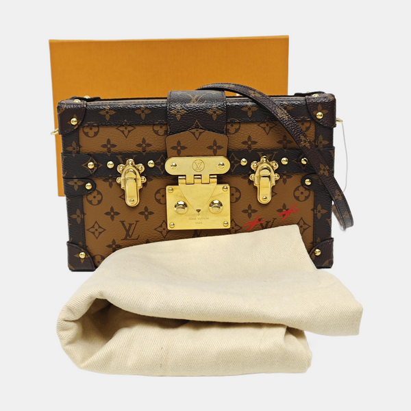 PETITE MALLE Monogram Coated Canvas Brown