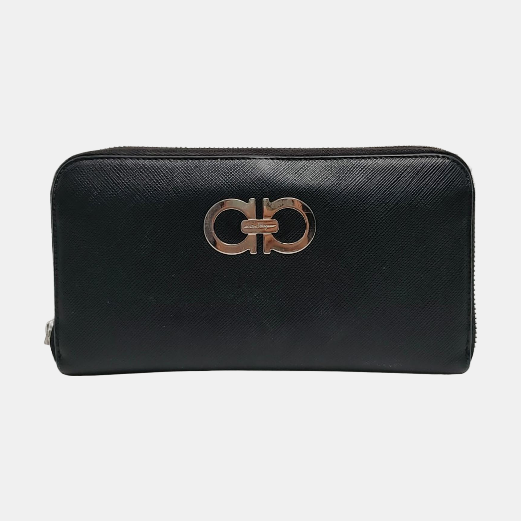 Authenticated pre-owned  Gancini Calfskin Black Wallet - Wallet at Looply