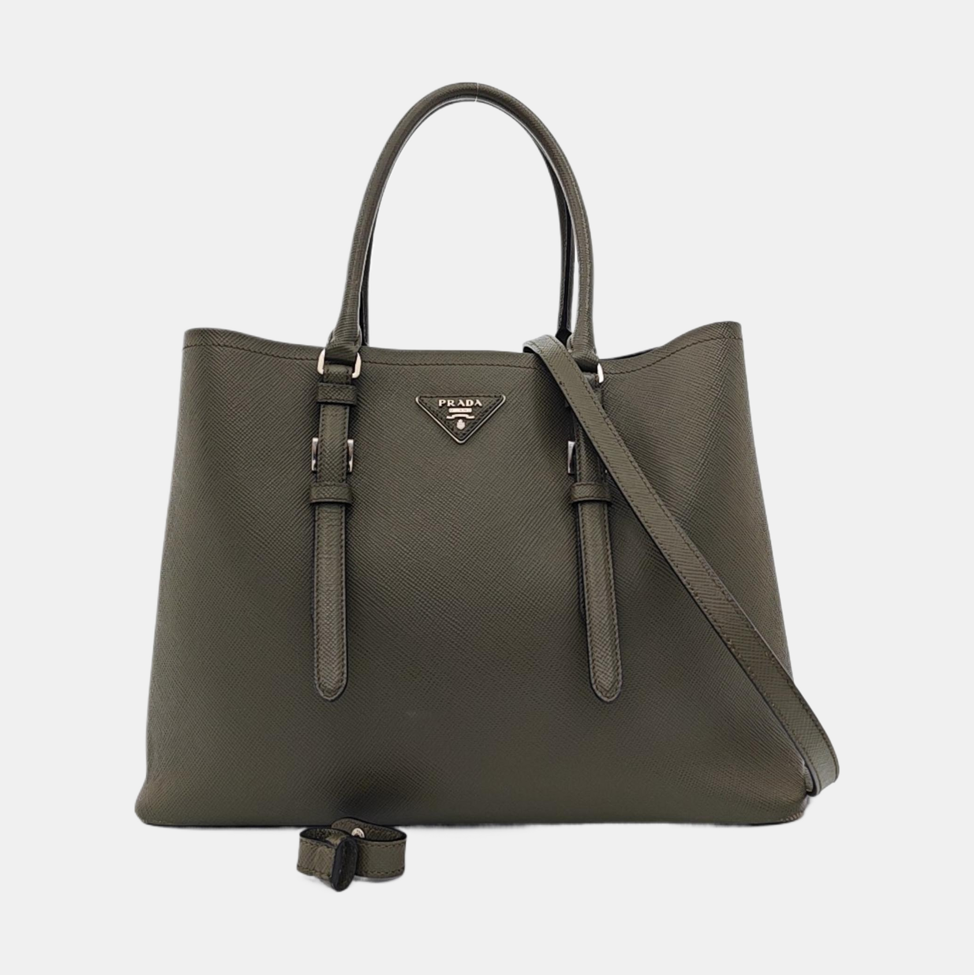 Saffiano Calfskin Tote Bag Green