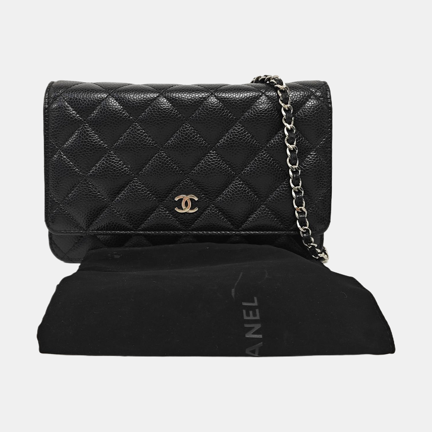 WOC Quilted Grained Calfskin Black