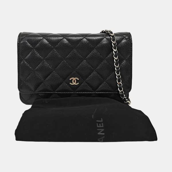 WOC Quilted Grained Calfskin Black