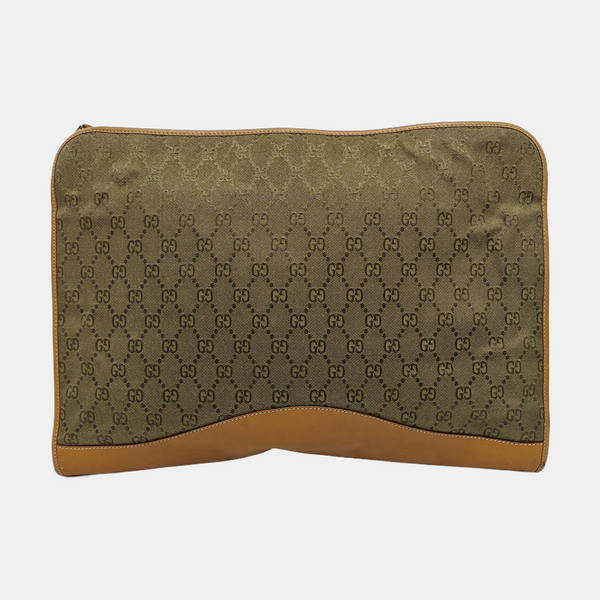 Canvas Clutch Green