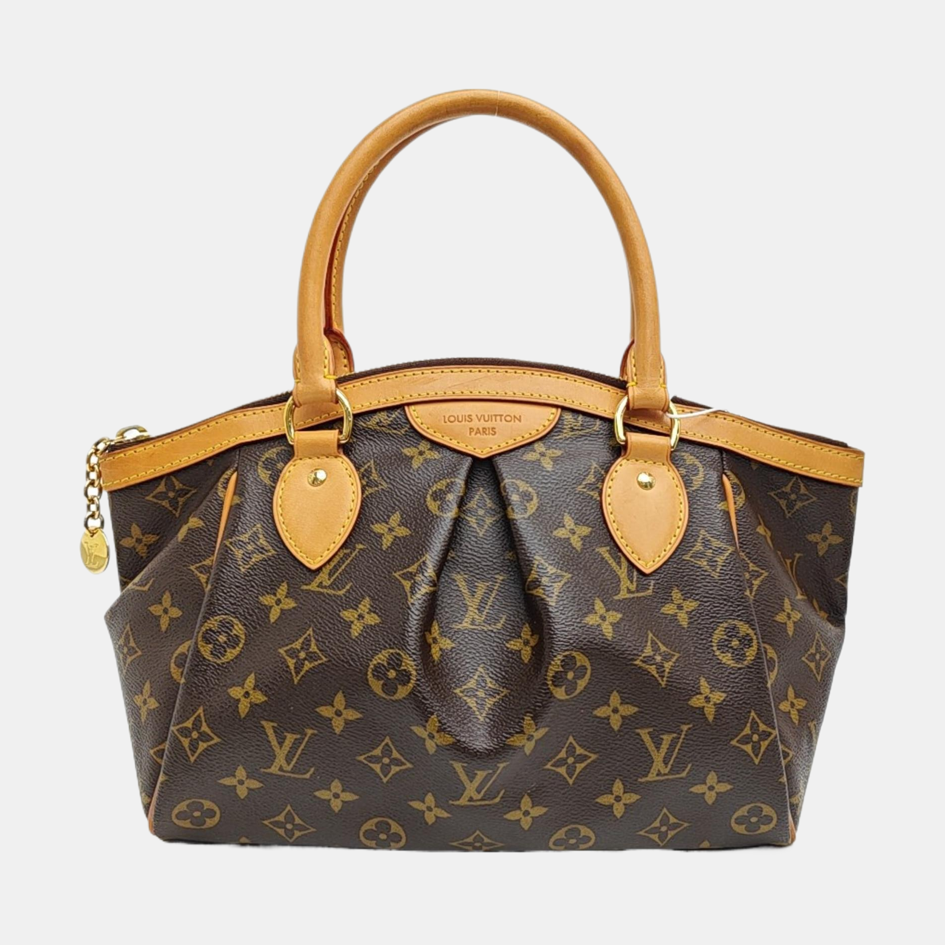 Monogram Coated Canvas Top Handle Bag Brown