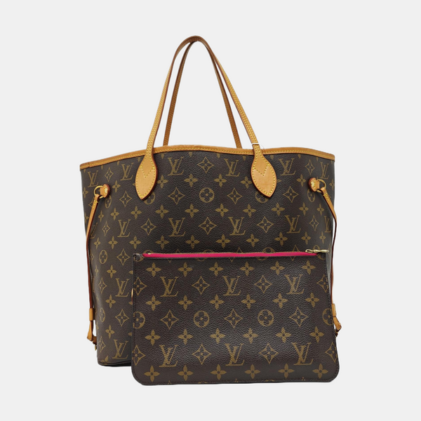 NEVERFULL MM Monogram Coated Canvas Brown