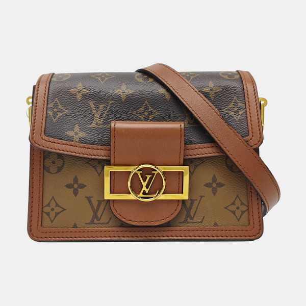DAUPHINE Mini Monogram Coated Canvas Brown