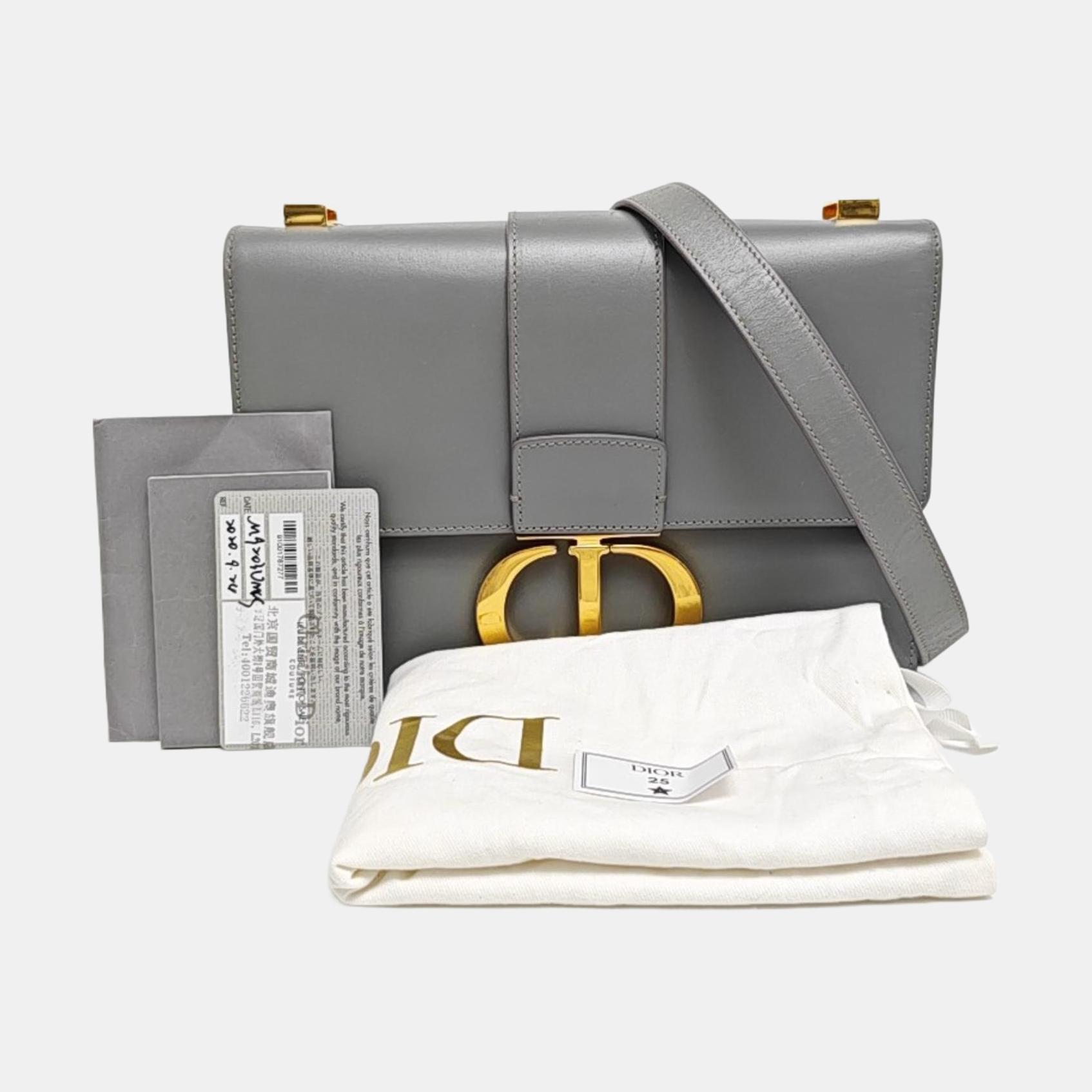 30 Montaigne Calfskin Gray