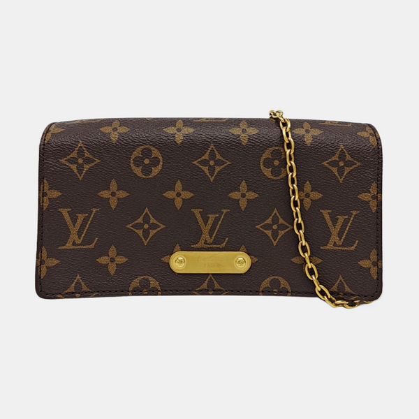 Lily Monogram Coated Canvas Brown