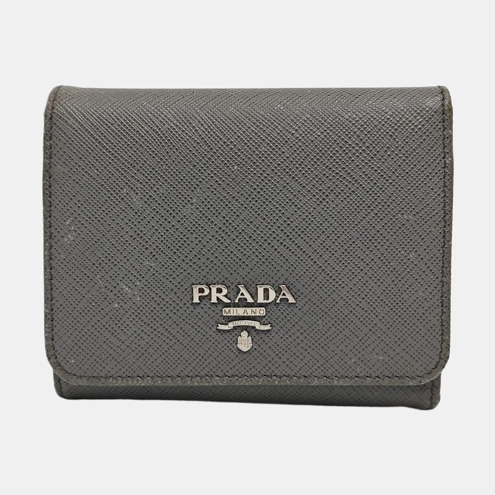 Saffiano Calfskin Wallet Gray