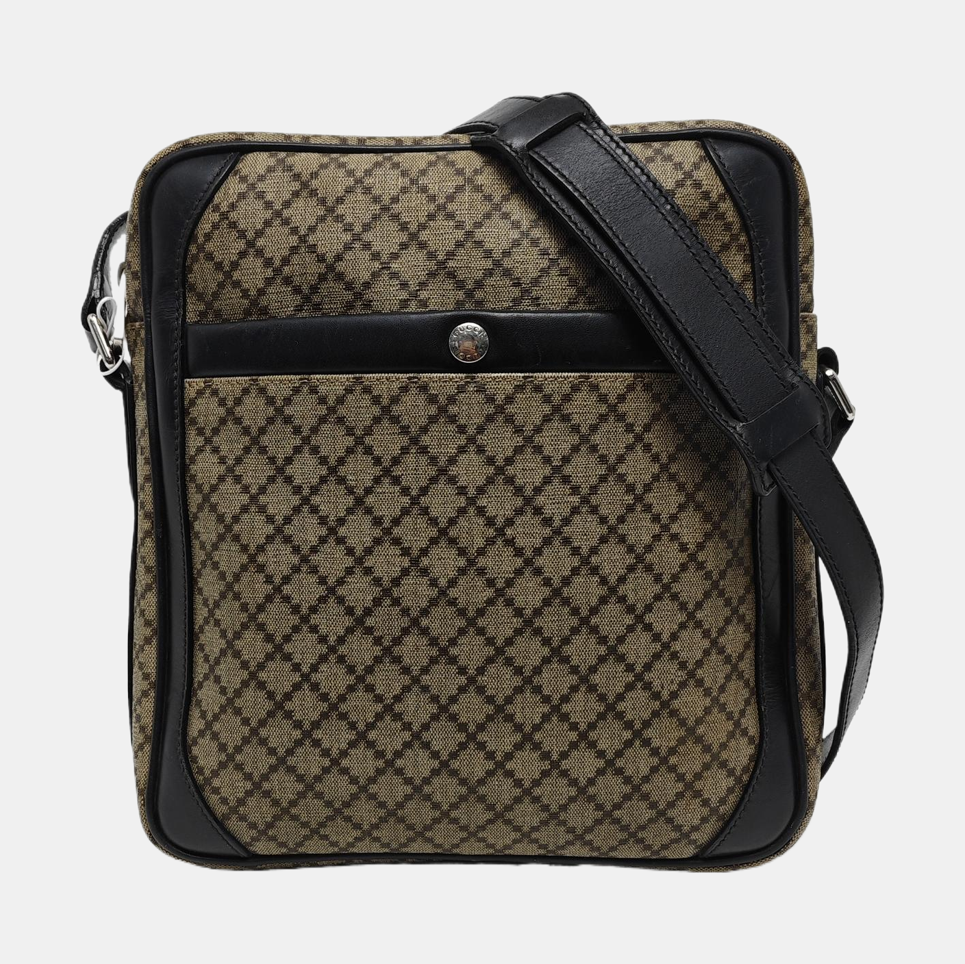 Coated Canvas Crossbody Bag Beige