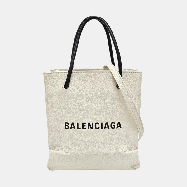 Shopping Bag Super Mini Calfskin White