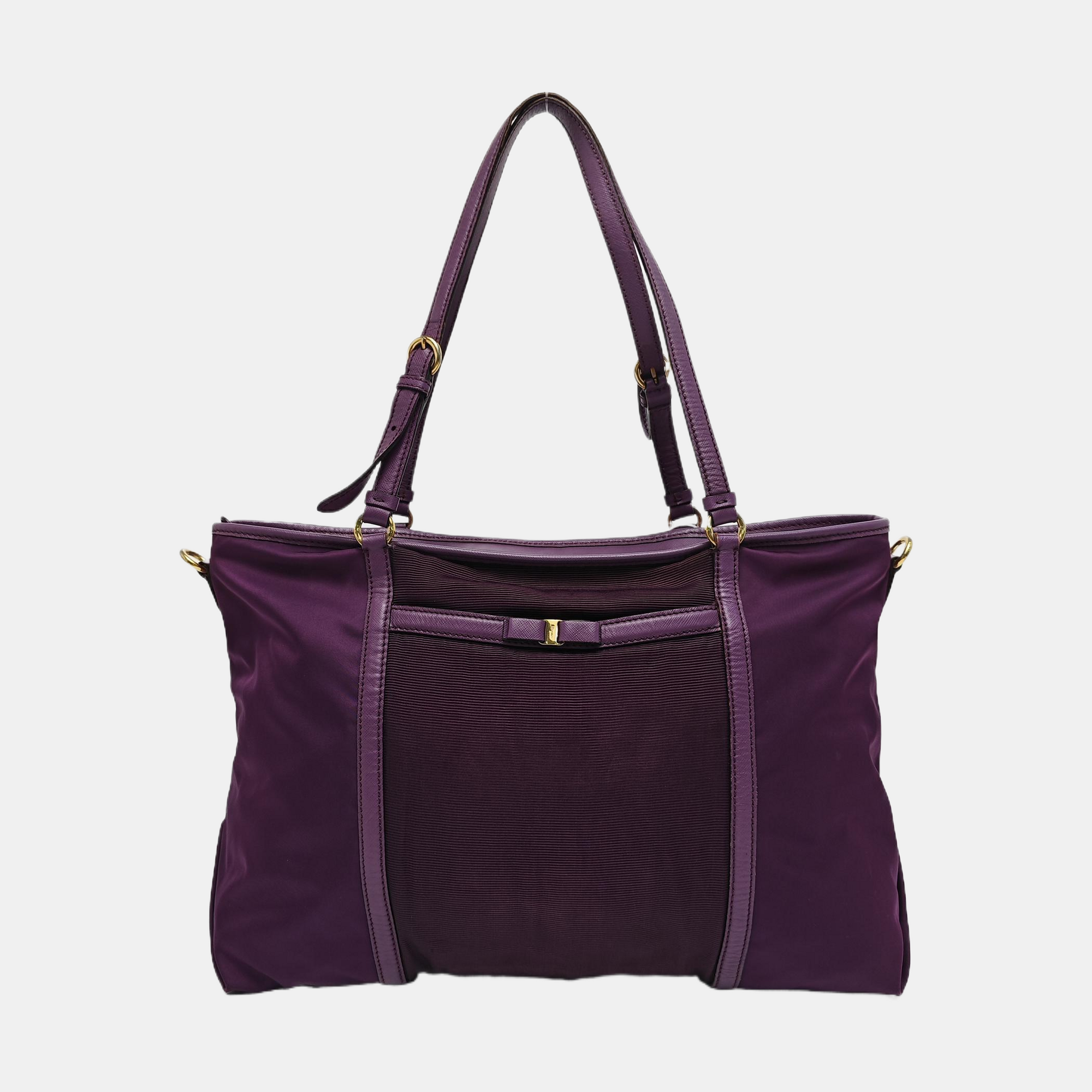 Nylon Tote Bag Purple