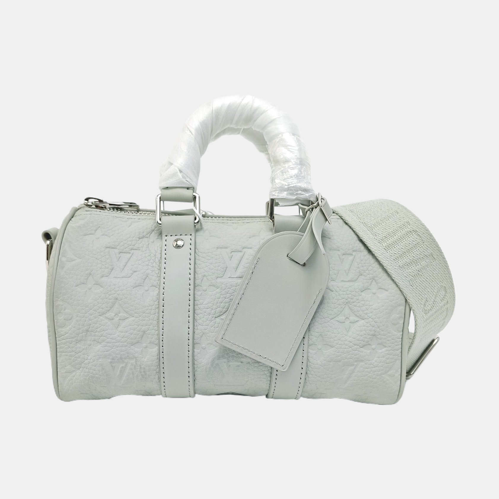 KEEPALL Monogram Calfskin Green