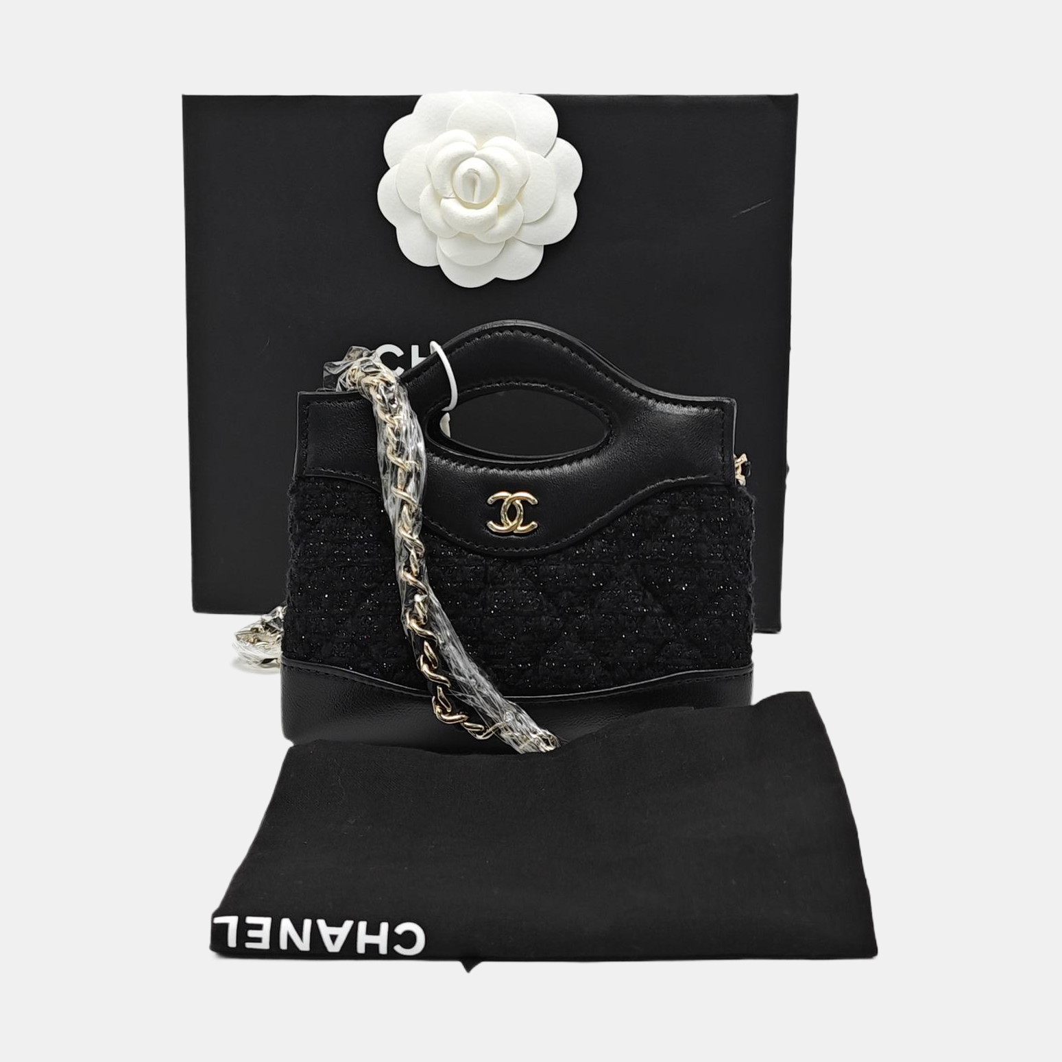 CHANEL 31 Quilted Wool Black