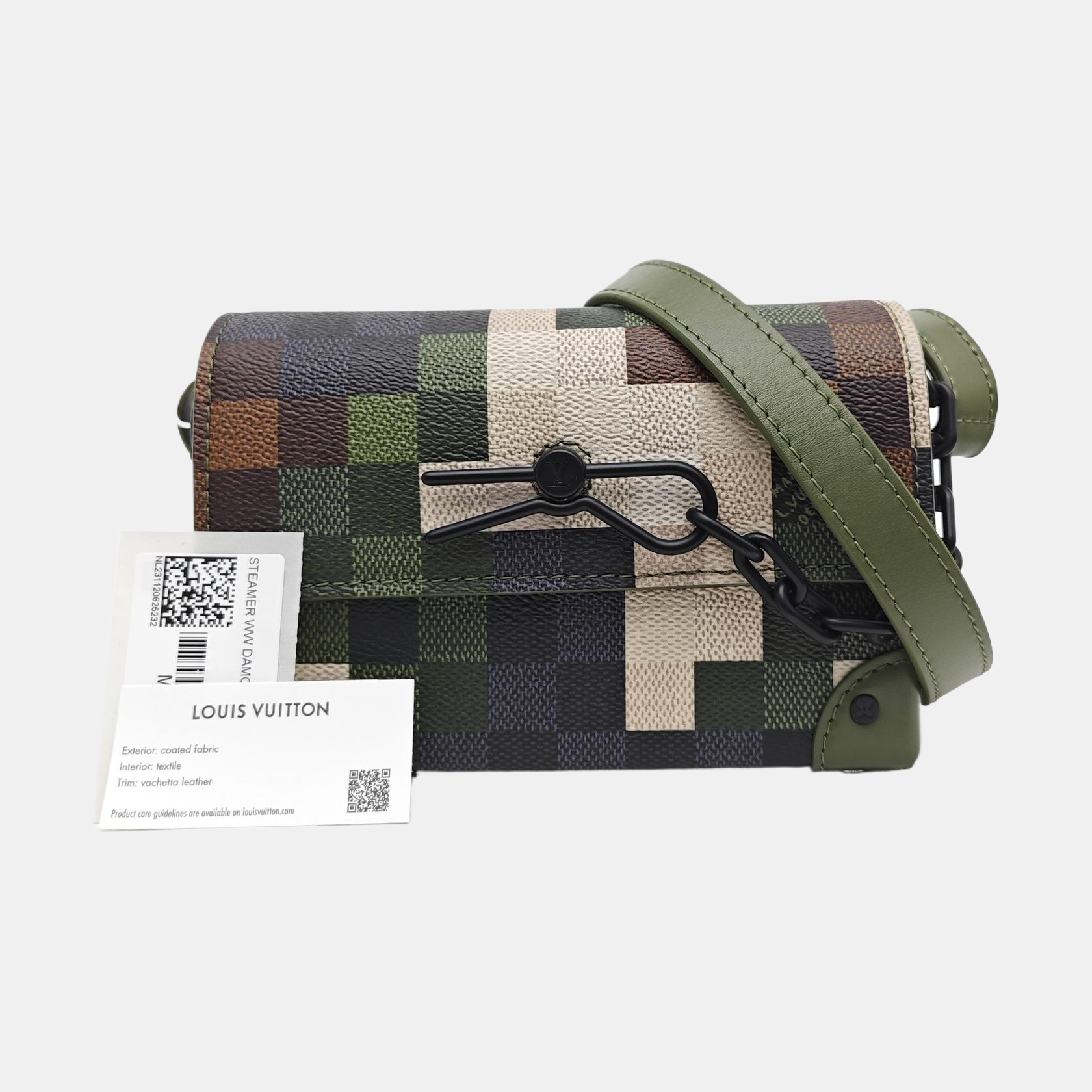 SOFT TRUNK Mini Damier Coated Canvas Green