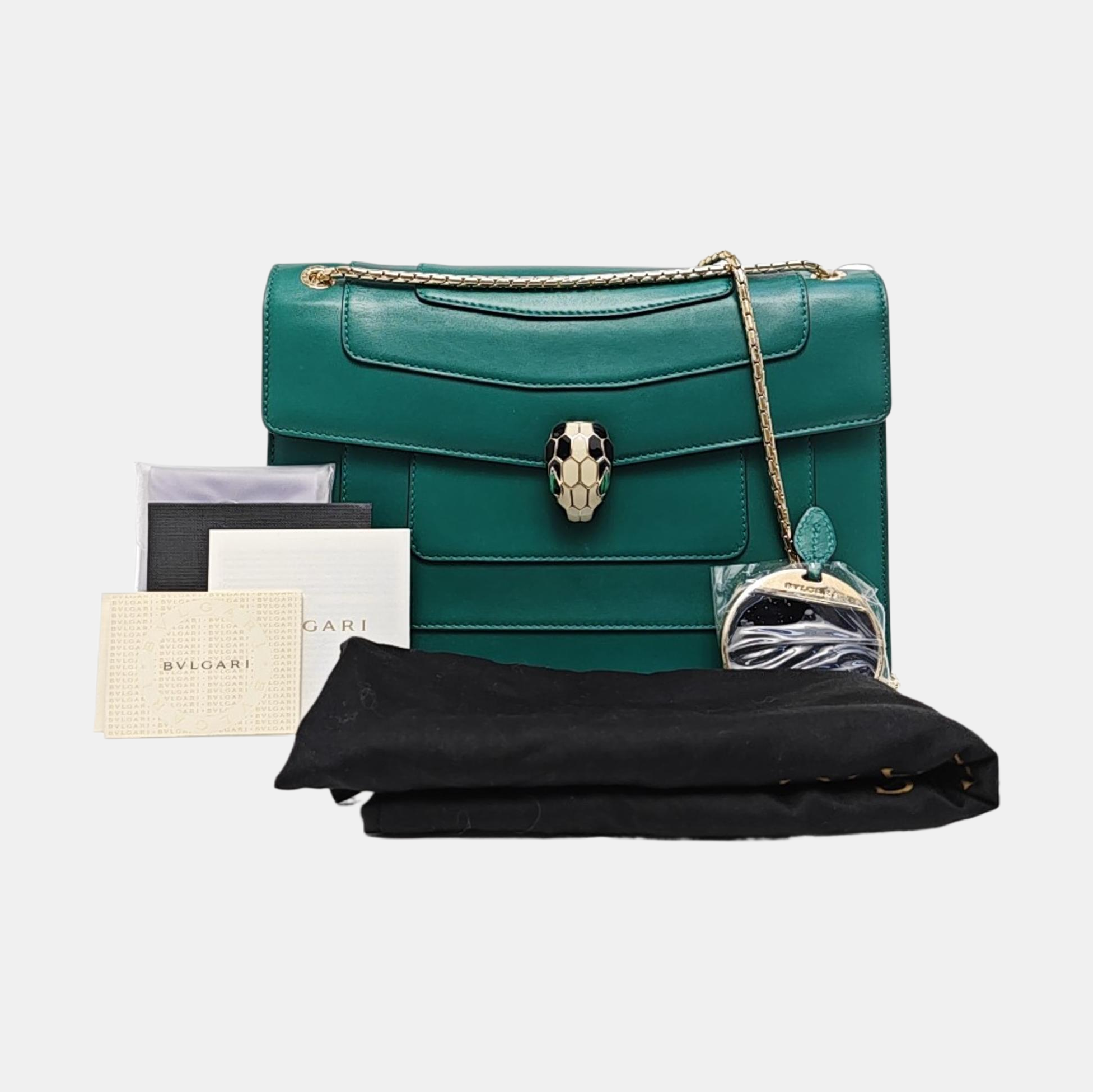 SERPENTI FOREVER Medium Calfskin Green