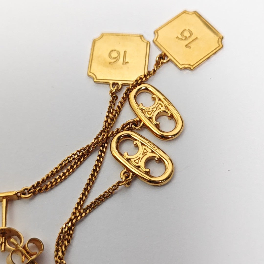 MAILLON TRIOMPHE Brass Gold Stud Earrings
