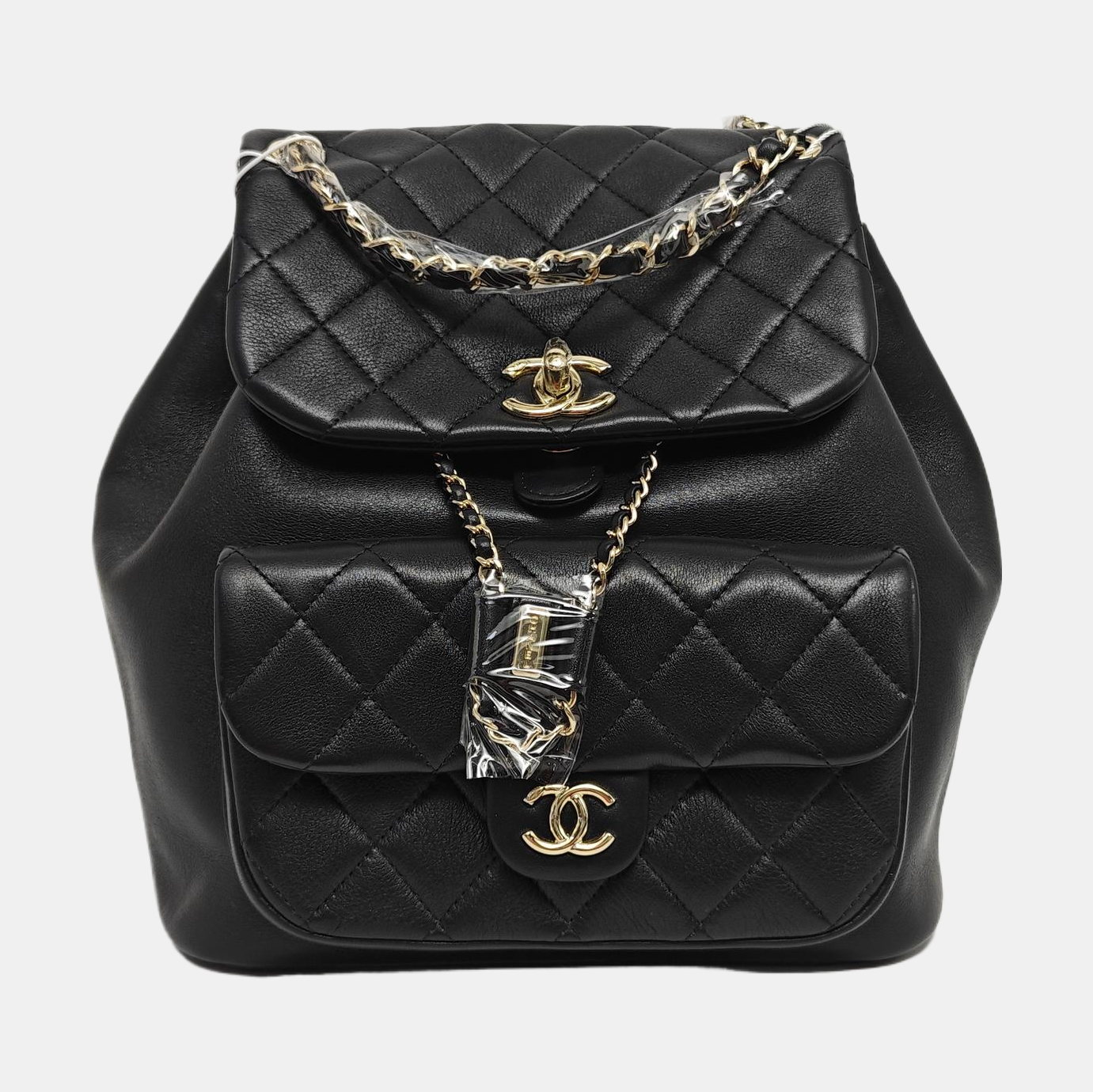 DUMA Large Quilted Calfskin Black