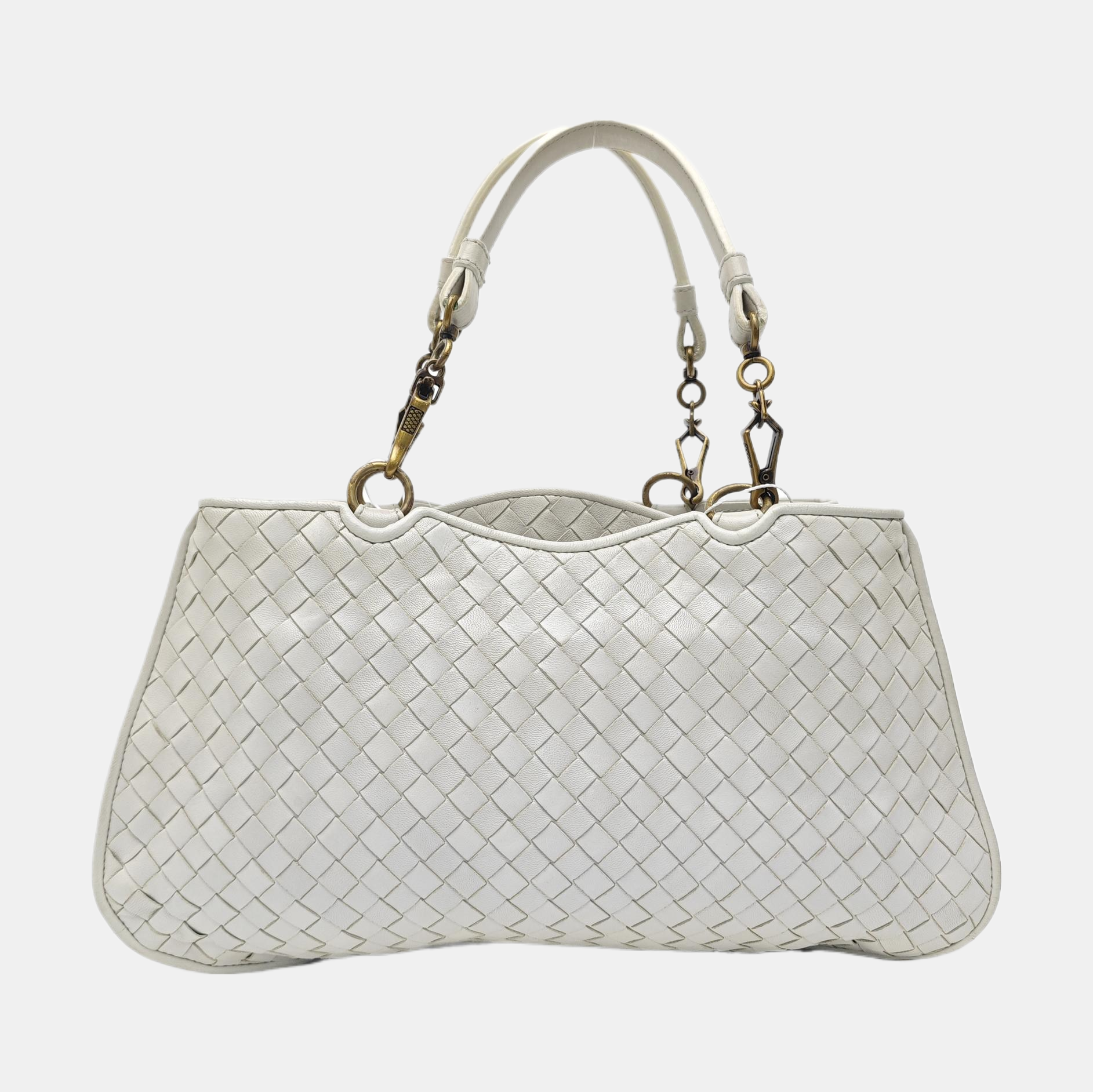 Calfskin Top Handle Bag White