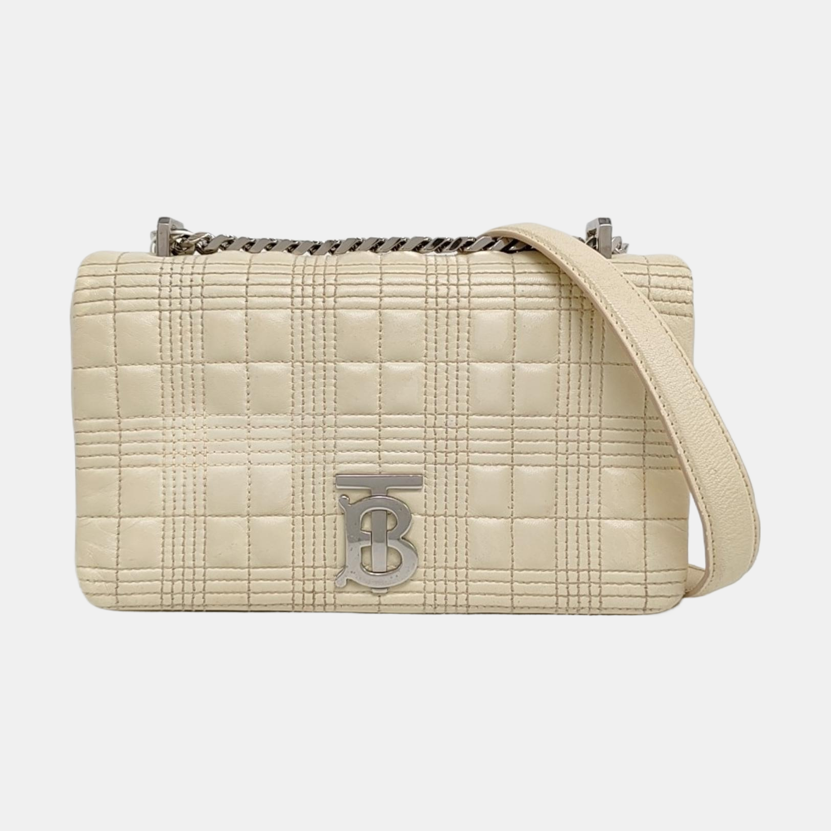 Lola Small Quilted Lambskin White
