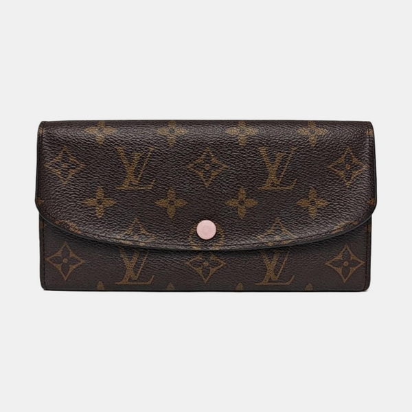 EMILIE Monogram Coated Canvas Brown Wallet