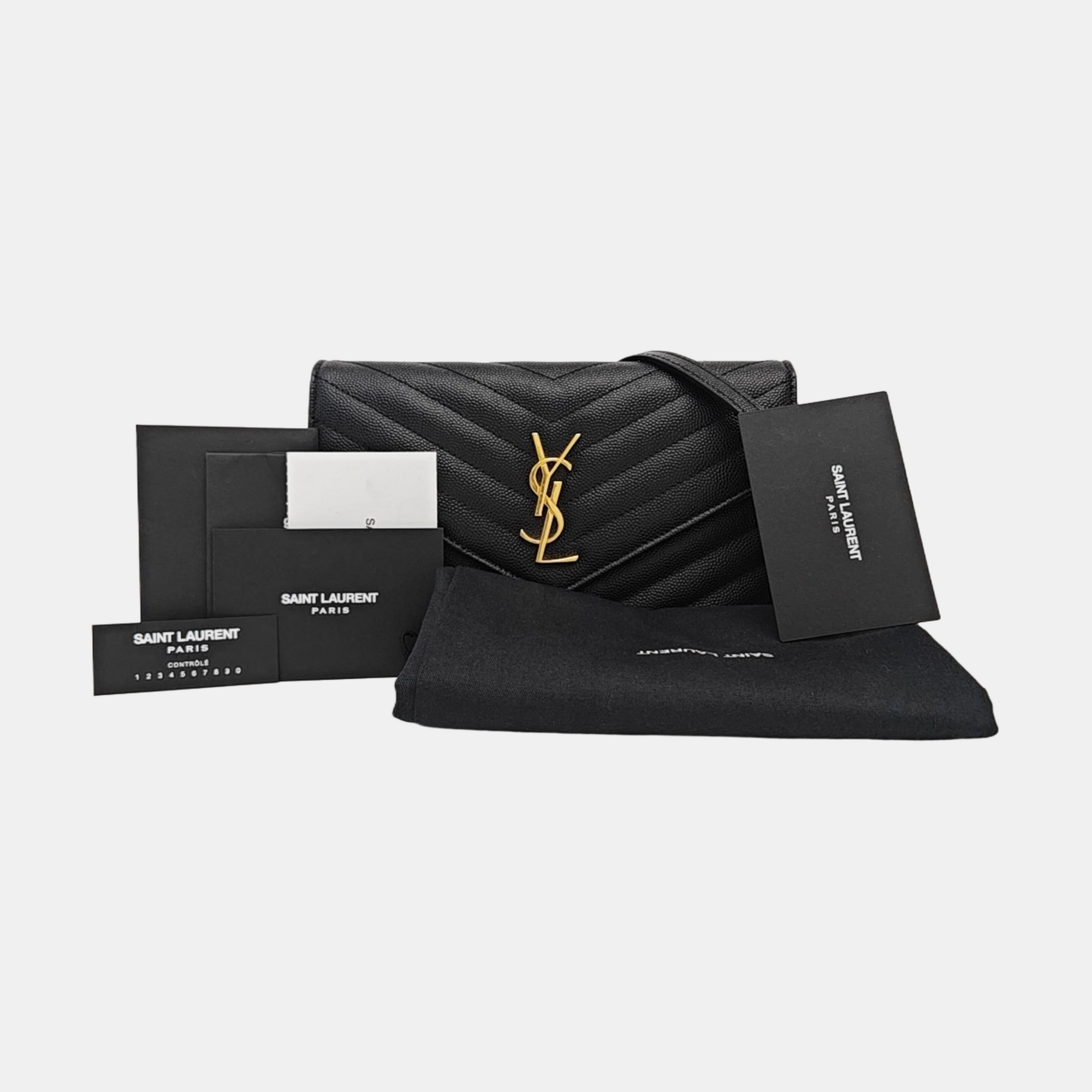 MONOGRAM Chevron Calfskin Black