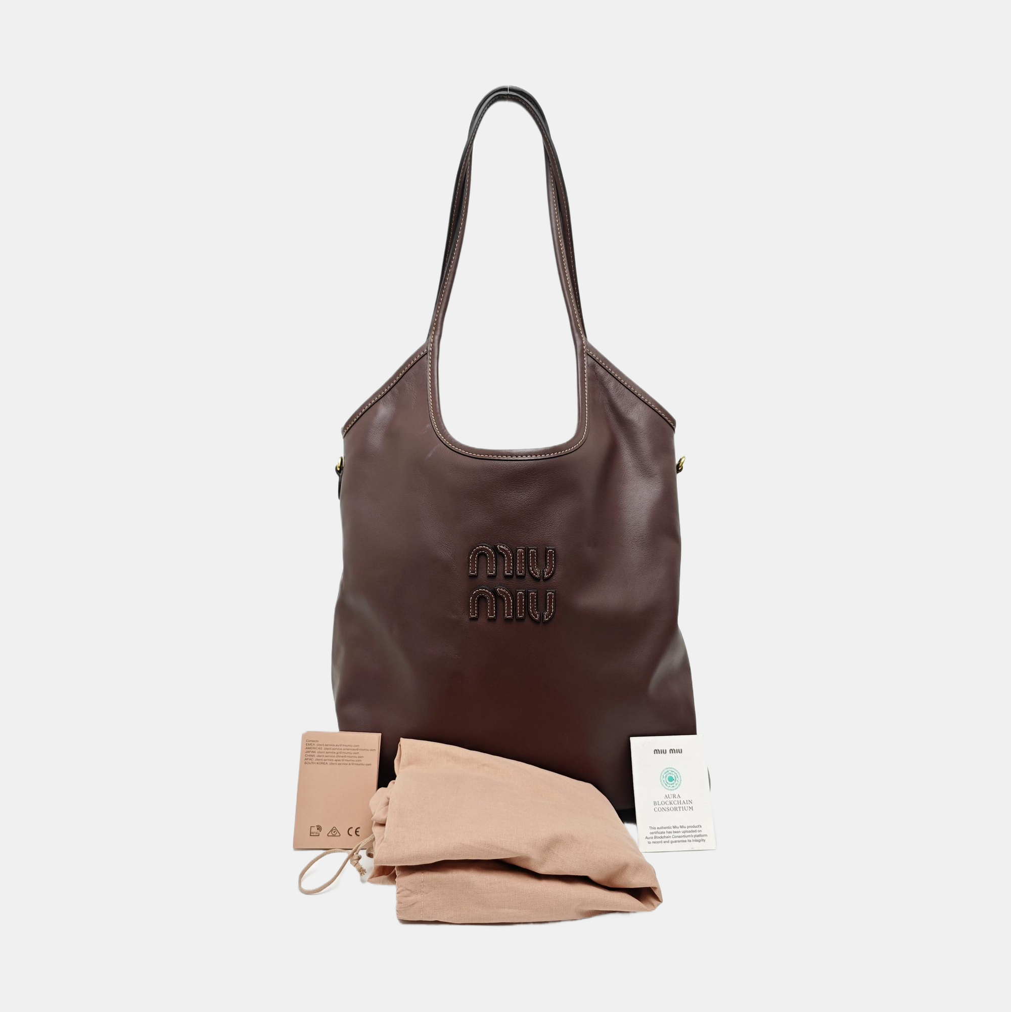 IVY Large Calfskin Brown