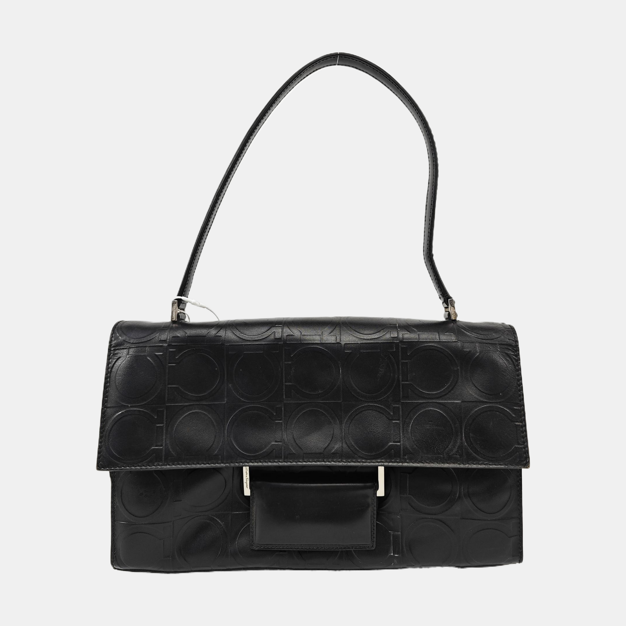 Calfskin Shoulder Bag Black