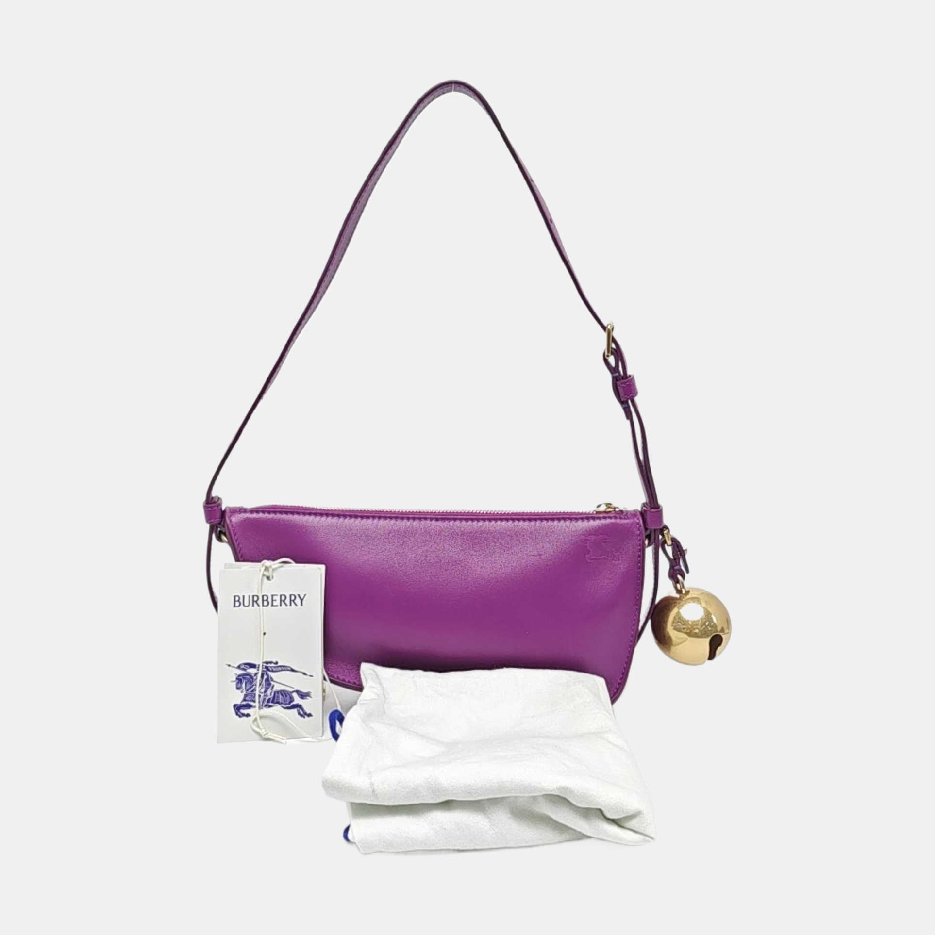 Calfskin Shoulder Bag Mini Purple