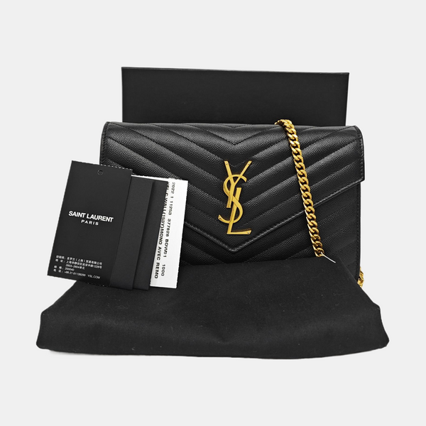 MONOGRAM Medium Chevron Calfskin Black
