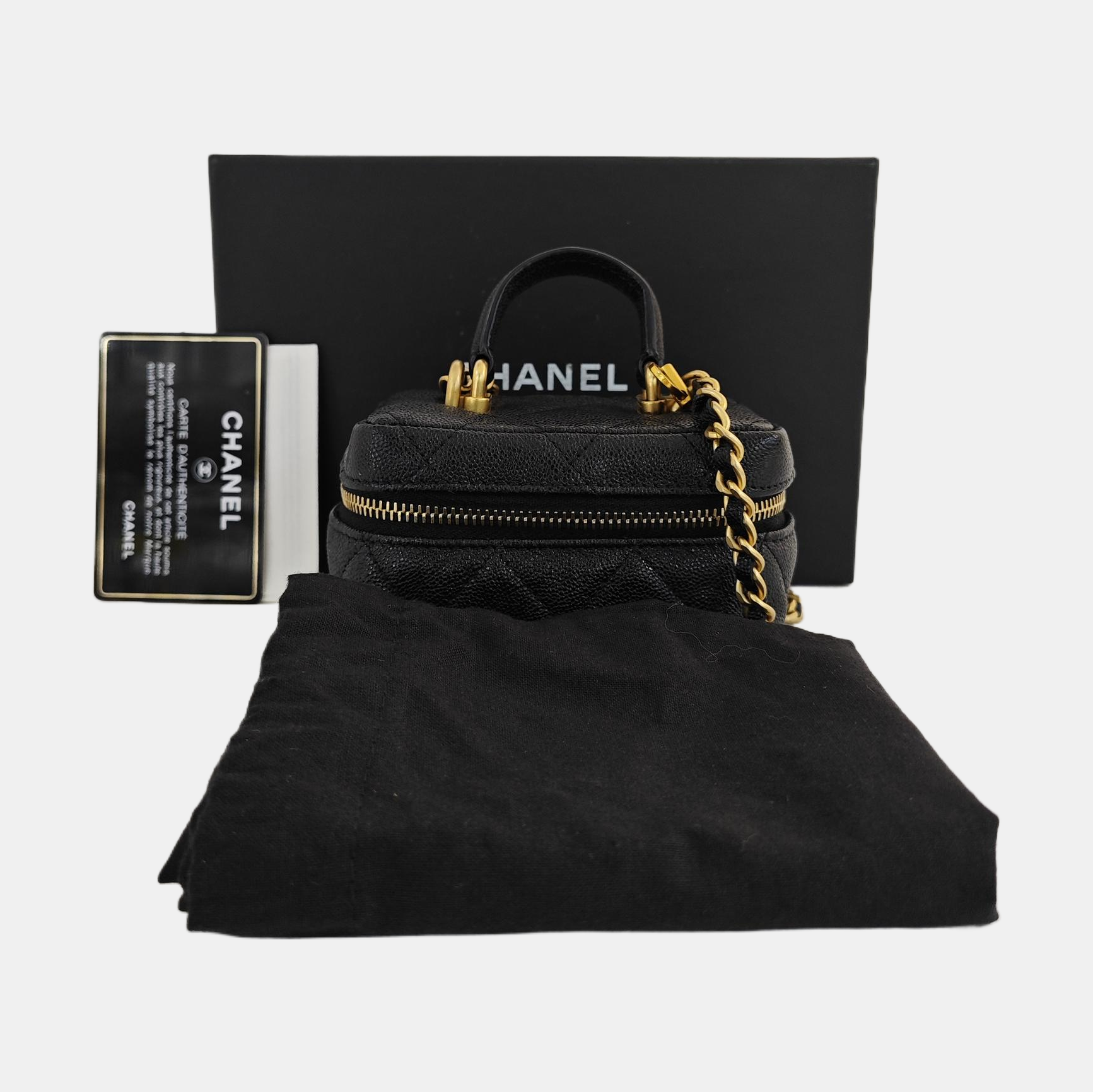 Quilted Grained Calfskin Black
