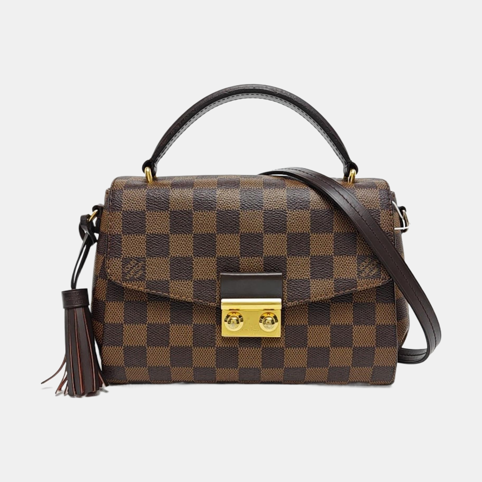 CROISETTE Damier Ebene Coated Canvas Brown