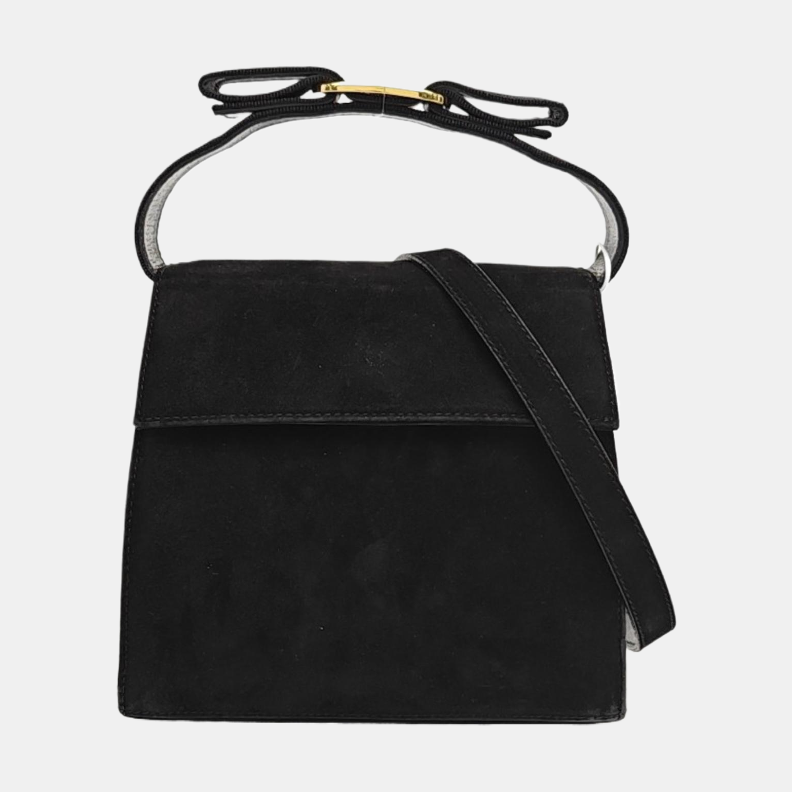 Suede Shoulder Bag Black