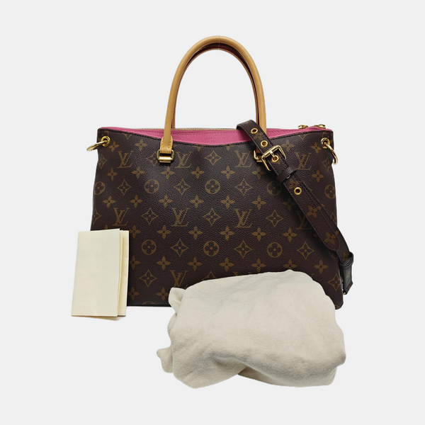 PALLAS MM Monogram Coated Canvas Brown
