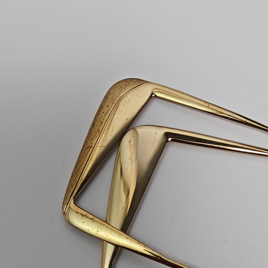 Metal Gold Stud Earrings