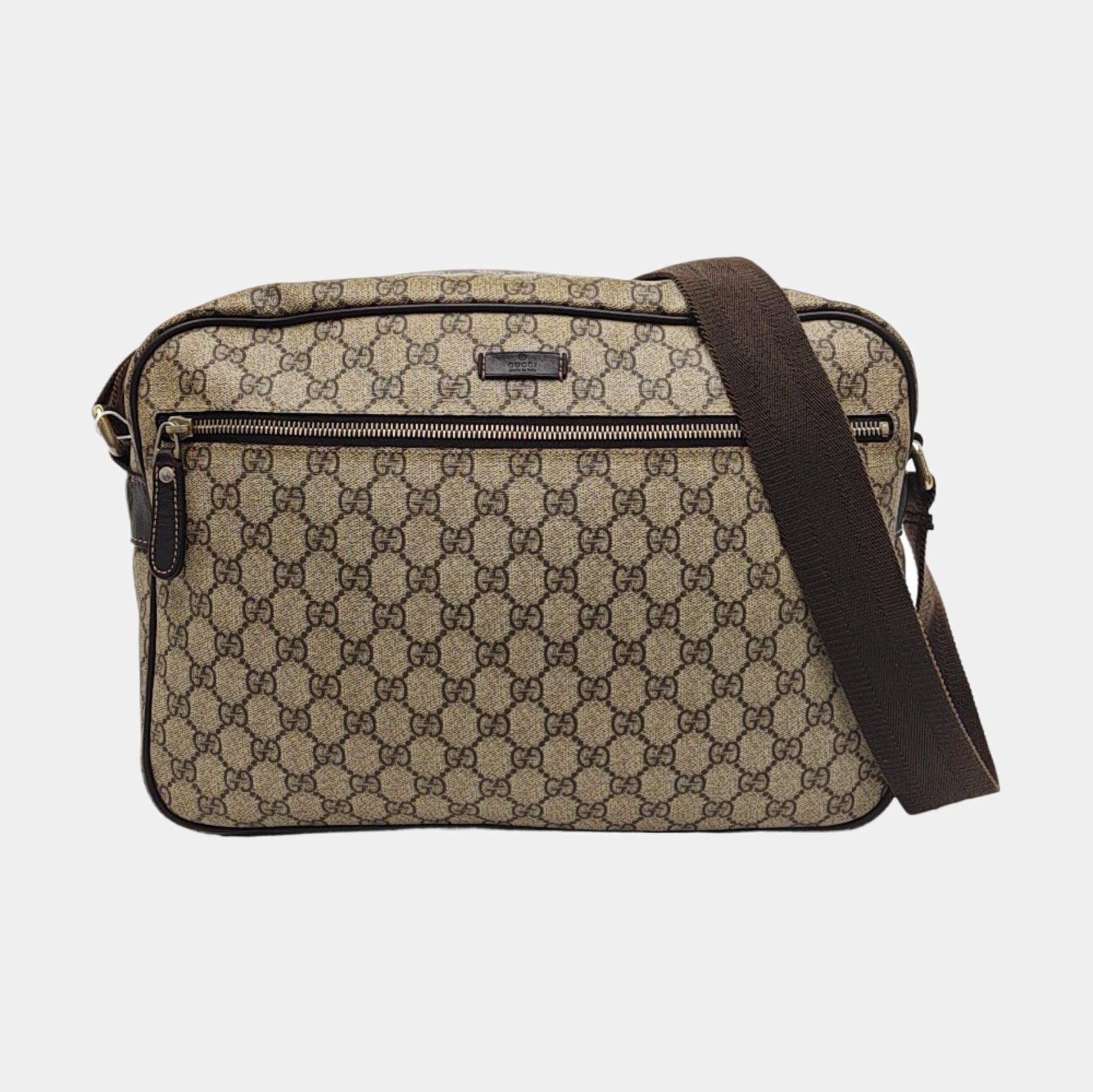 Monogram Coated Canvas Shoulder Bag Brown
